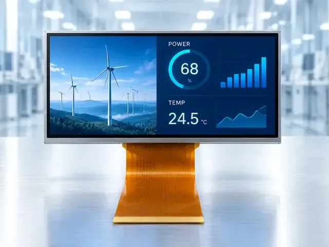 TFT display module with a wide orange FPC ribbon for a parallel RGB interface