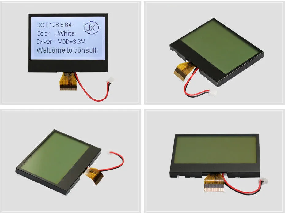 128×64 Monochrome Graphic Dot Matrix LCD Module , FSTN LCD Display For Industrial view 5