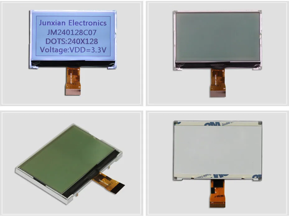 2.9 Inch COG Monochrome LCD Display 240x128 FSTN Dual Interface COG Dot Matrix Display view 2
