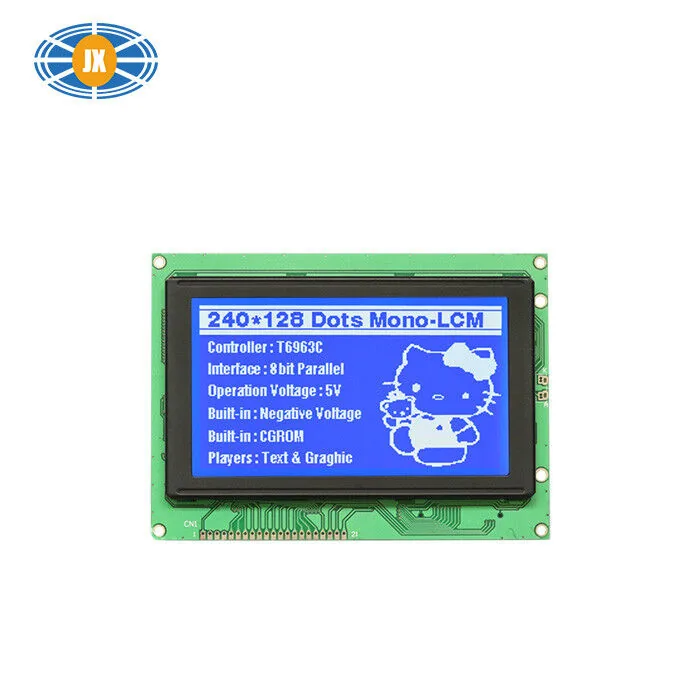 5V High Resolution Graphic Blue LCD Display 5.2 Inch Wide Viewing Angle Display view 2