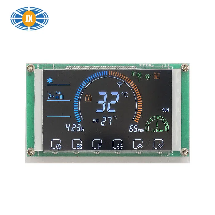 Custom Segment LCD Display with Incell capacitive touchscreen for industrial controls view 2