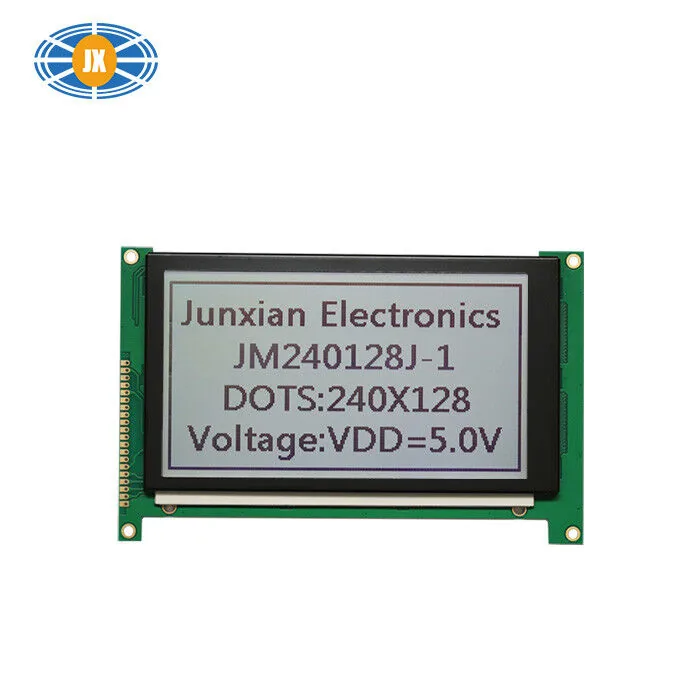 Industrial 240x128 Graphic LCD Module Blue Monochrome LCD Panel With STN FTTN Display view 2