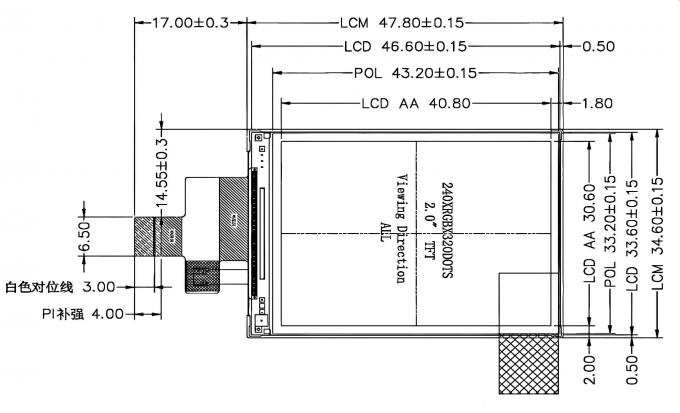 Mechanical drawing for JM-PT086