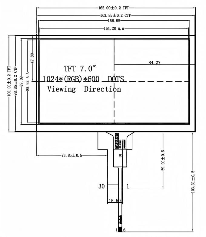 Mechanical drawing for JM- PT114- TI1024600 CML070