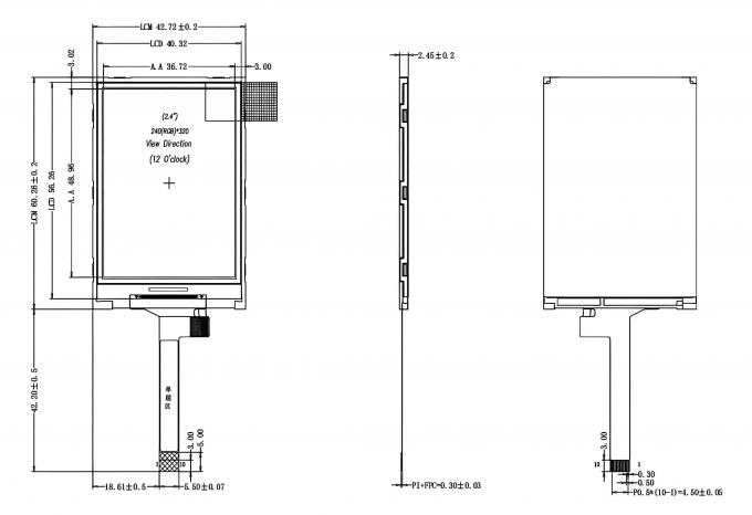 Mechanical drawing for JM-PT127-01