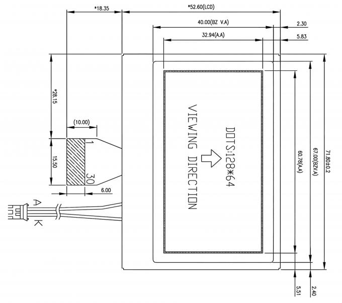 Mechanical drawing for JM-L12806405SGNSL-A0