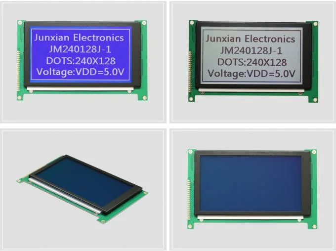 Industrial 240x128 Graphic LCD Module Blue Monochrome LCD Panel With STN FTTN Display - detail photo 1