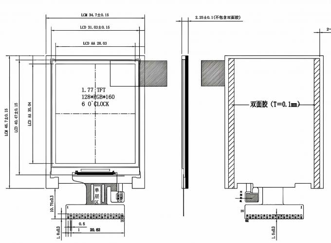 Mechanical drawing for JM-PT077